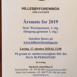 ÅRSMØTE 2019 AVHOLDES 17.10.2020